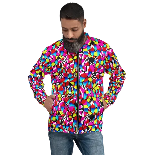 Chromatic Riot on a Bomber Jacket
