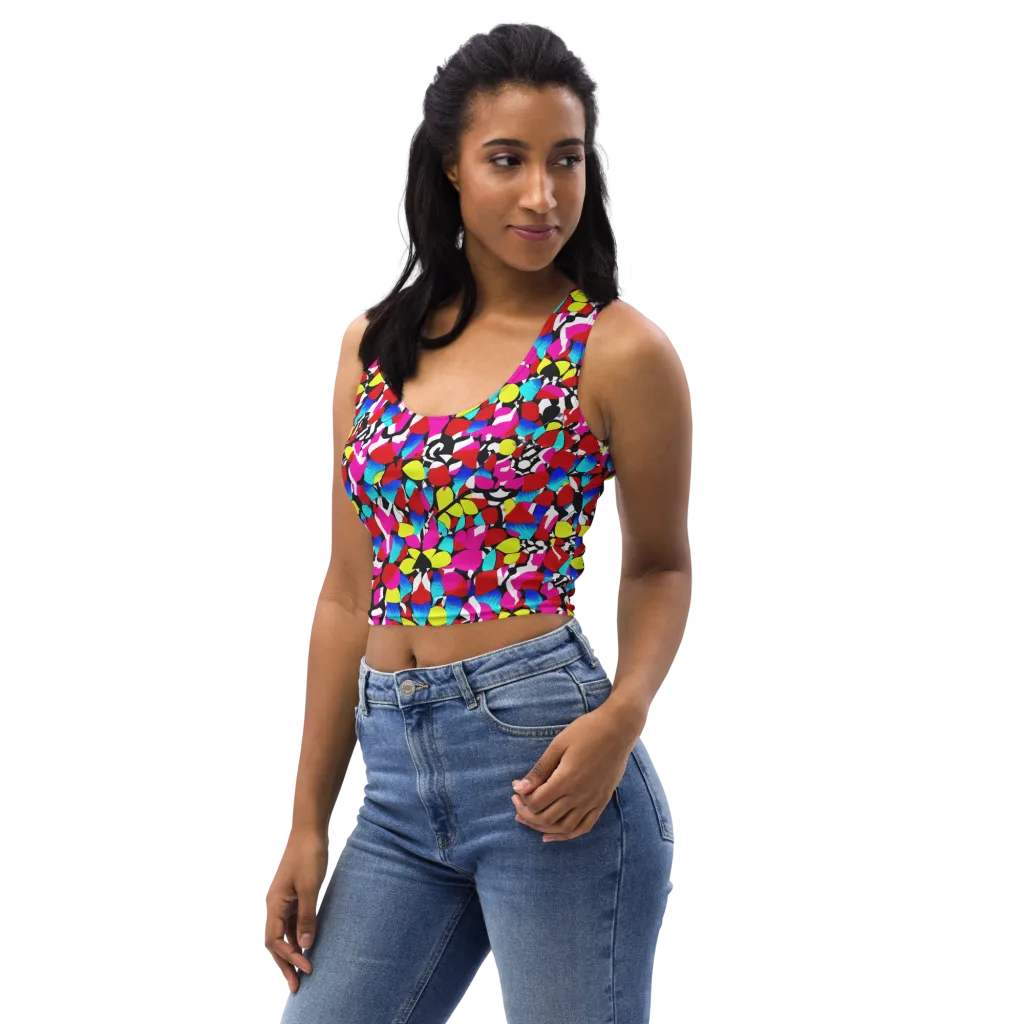 Chromatic Riot on Crop Top — Left Front