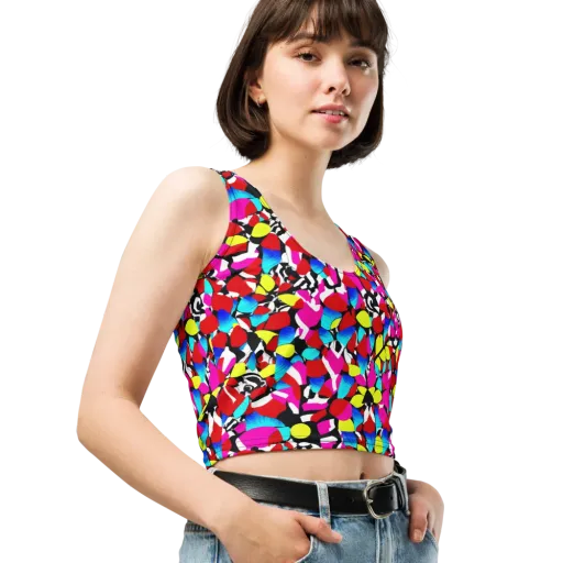 Chromatic Riot on a Crop Top