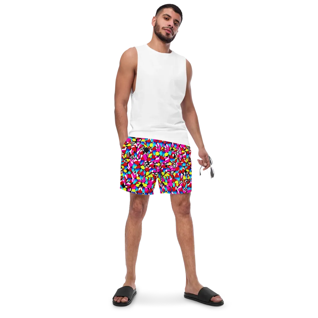 Chromatic Riot on Swim Trunks — Front