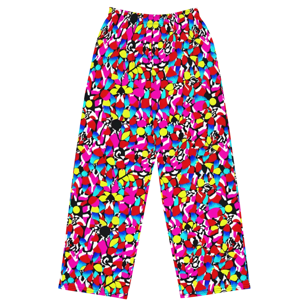 Chromatic Riot on Wide-Leg Pants — Front