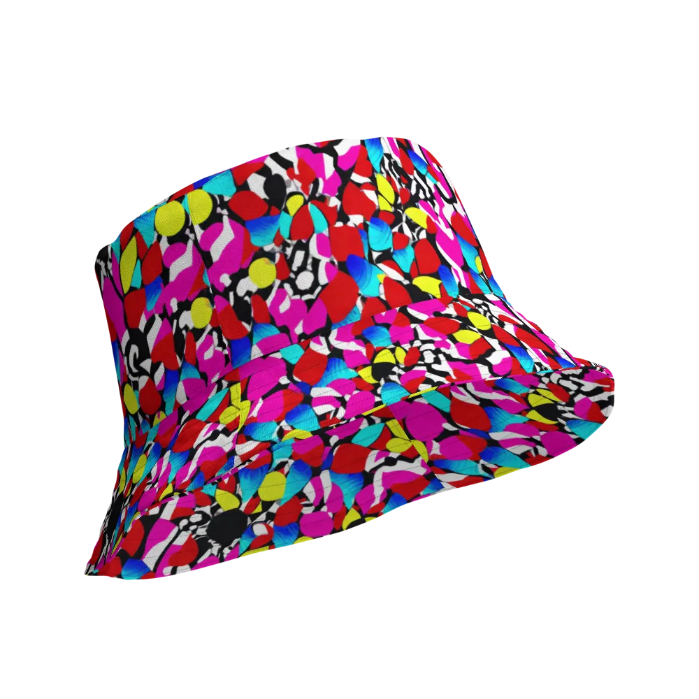 Chromatic Riot on Reversible Bucket Hat — Product details Outside