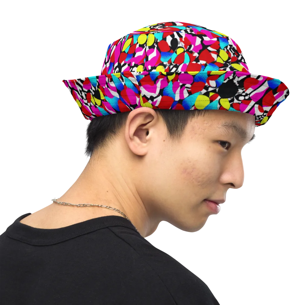 Chromatic Riot on Reversible Bucket Hat — Right Outside