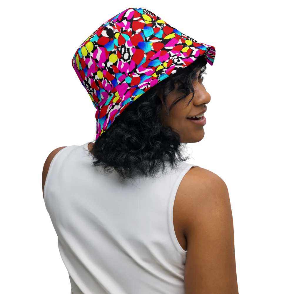 Chromatic Riot on Reversible Bucket Hat — Right Outside