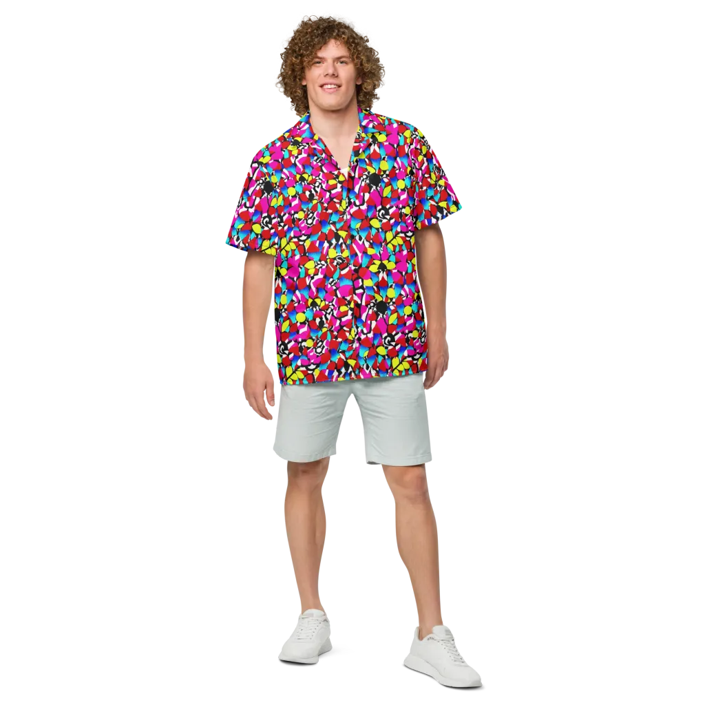 Chromatic Riot on Button Shirt — Front