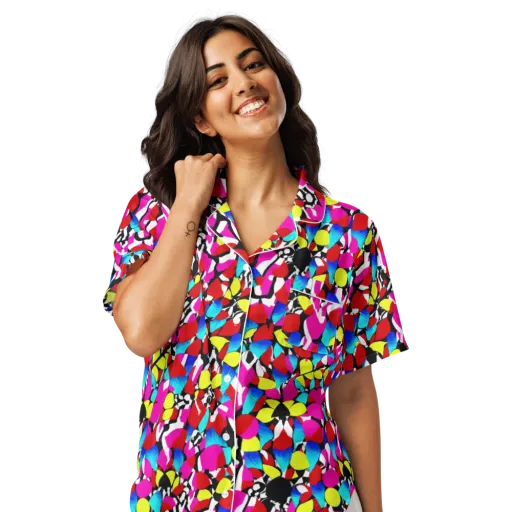 Chromatic Riot on a Women's Short Sleeve Pajama Top