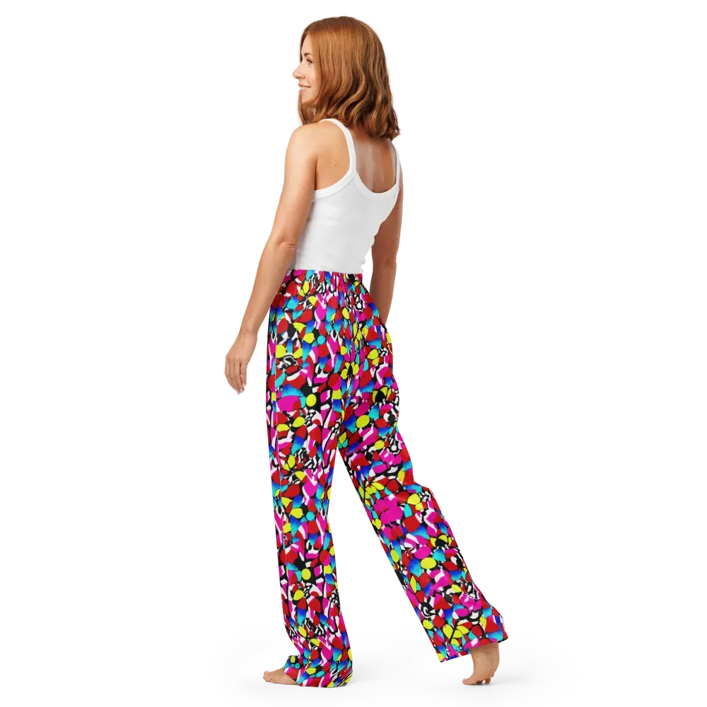 Chromatic Riot on Women's Pajama Pants — Back