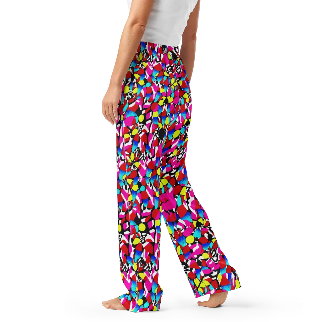 Chromatic Riot on Women's Pajama Pants — Left