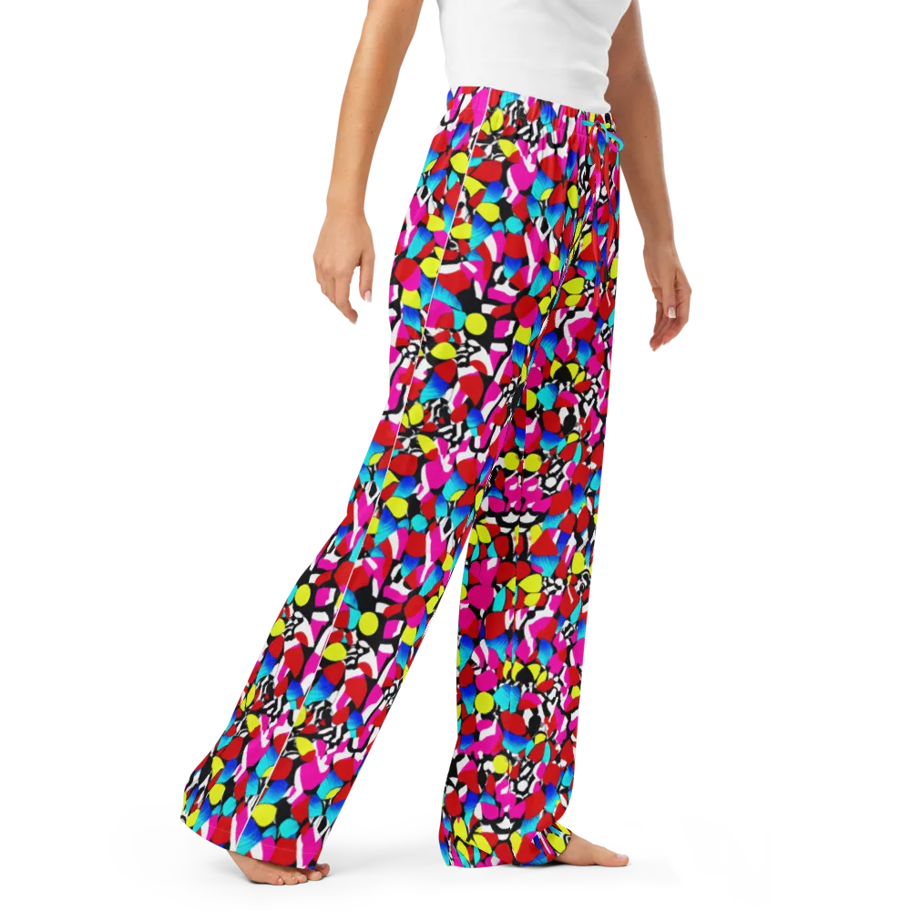 Chromatic Riot on Women's Pajama Pants — Right Front