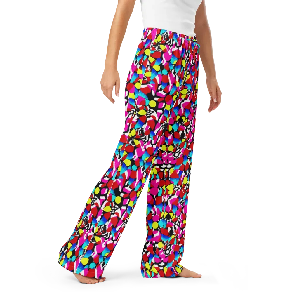 Chromatic Riot on Women's Pajama Pants — Right Front