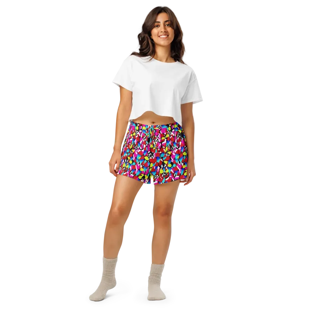 Chromatic Riot on Women's Pajama Shorts — Front