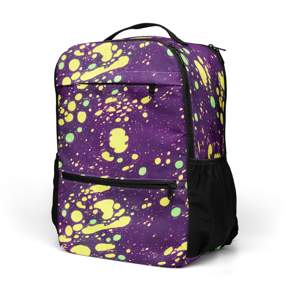 Electric Splatter on Utility Backpack — Left Front