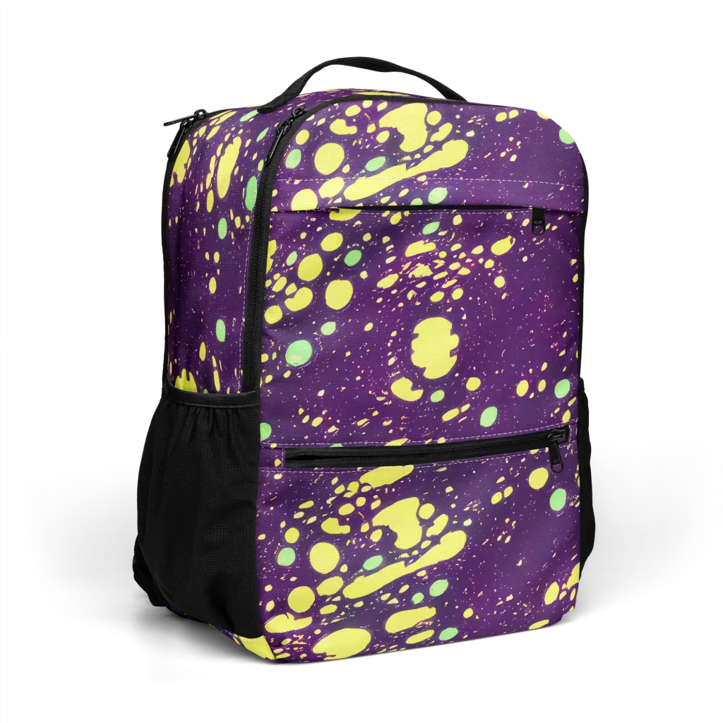 Electric Splatter on Utility Backpack — Right Front