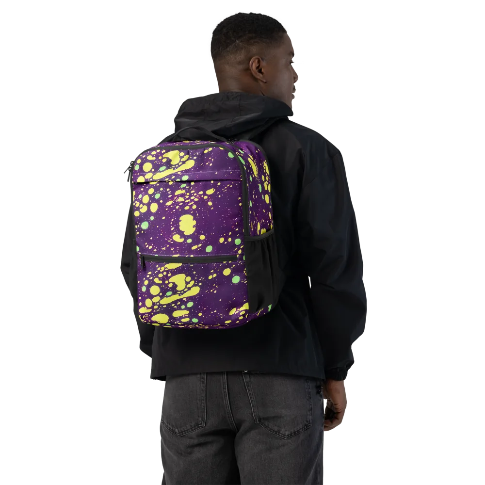 Electric Splatter on Utility Backpack — Back