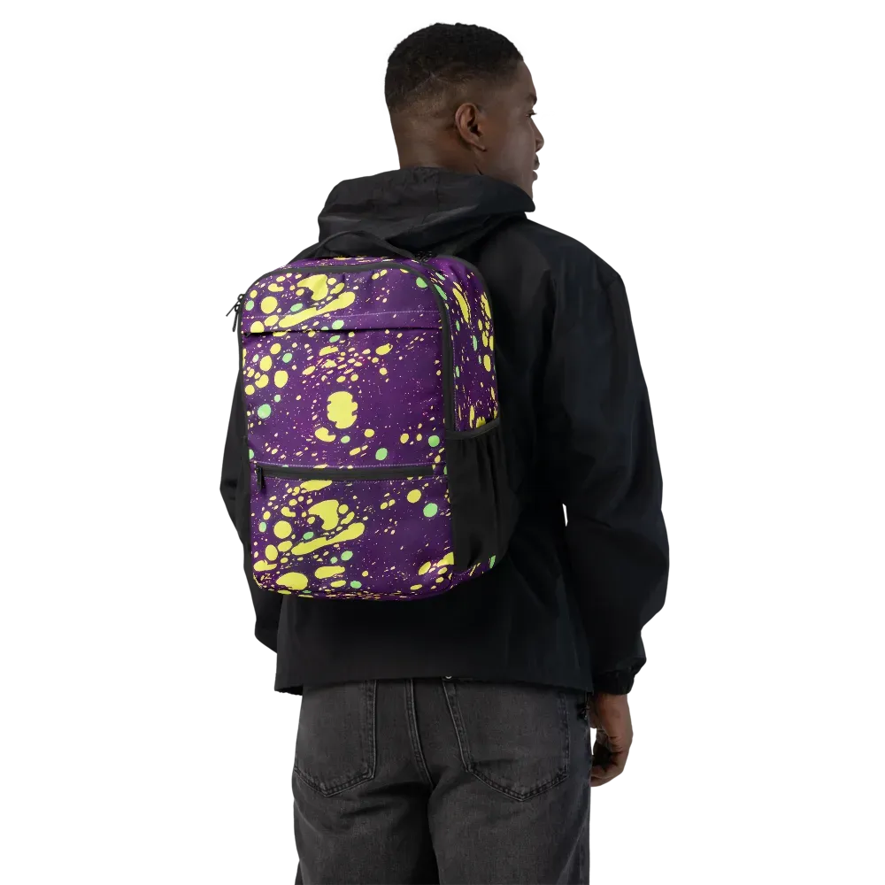 Electric Splatter on Utility Backpack — Back