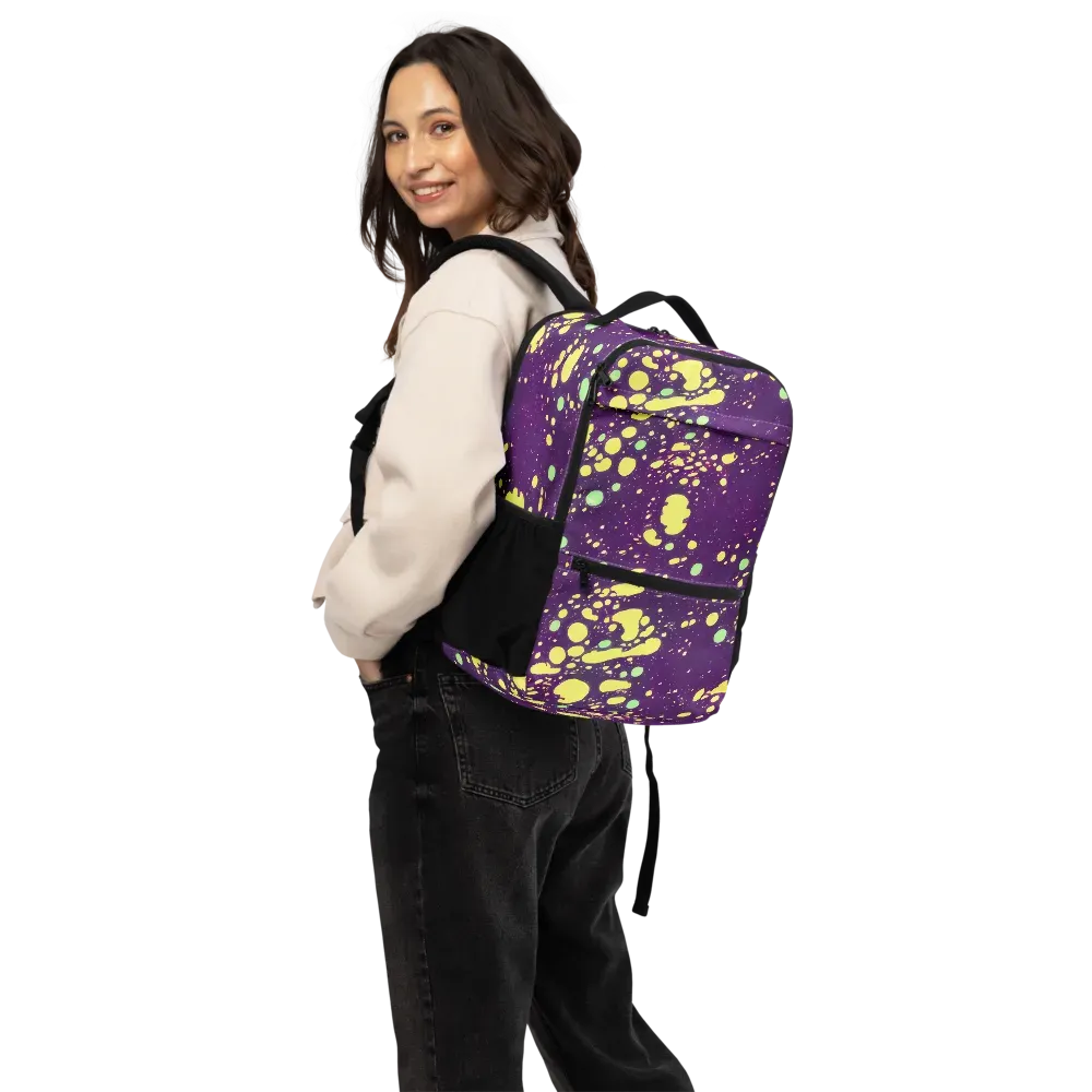 Electric Splatter on Utility Backpack — Back