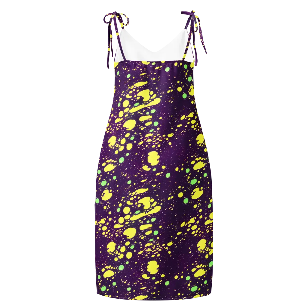 Electric Splatter on Slip Dress — Back
