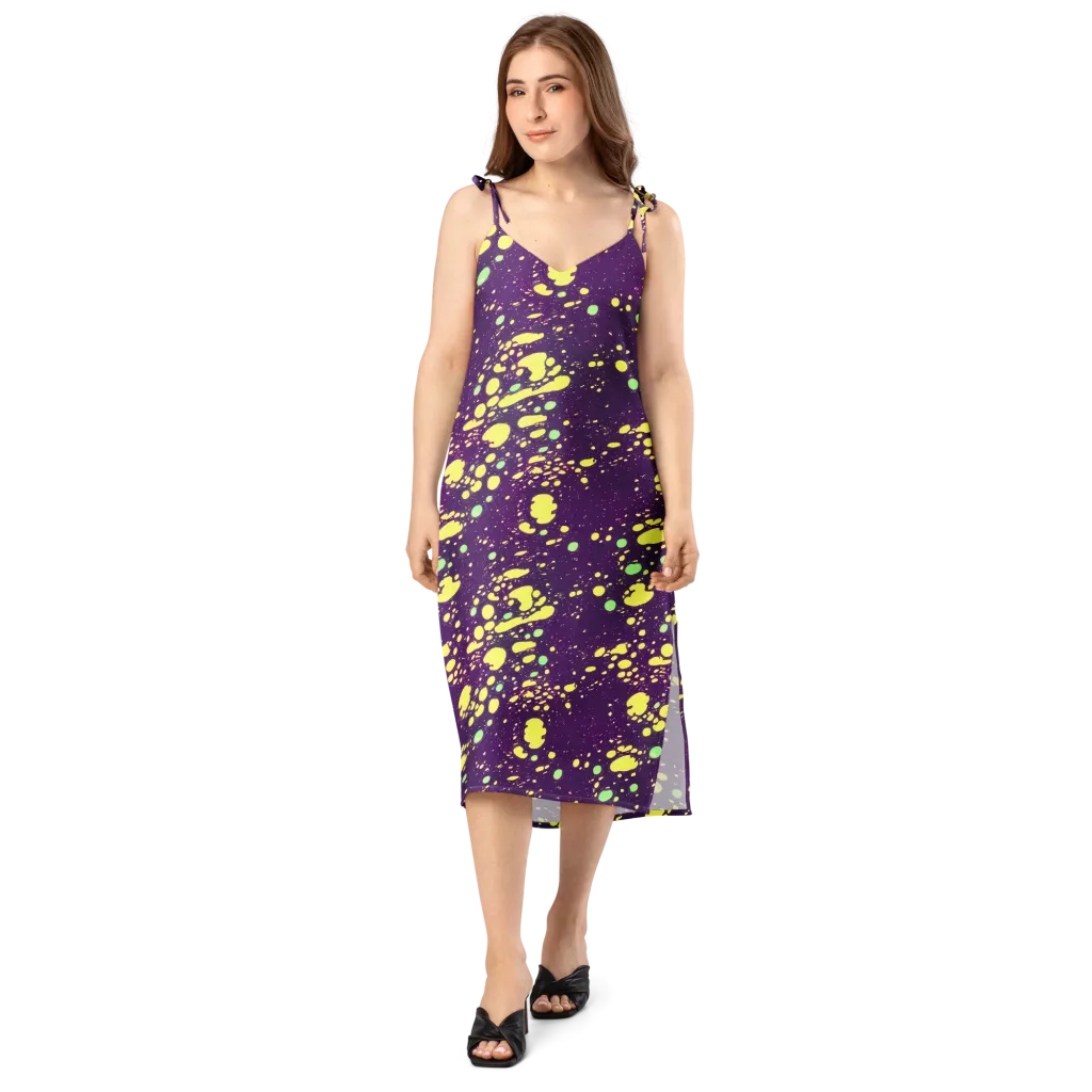 Electric Splatter on Slip Dress — Front