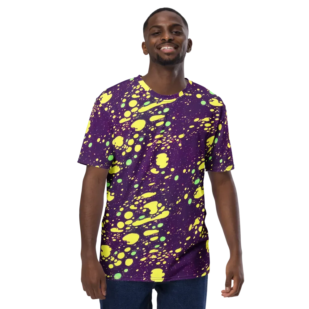 Electric Splatter on Men's Crew Neck T-Shirt — Front