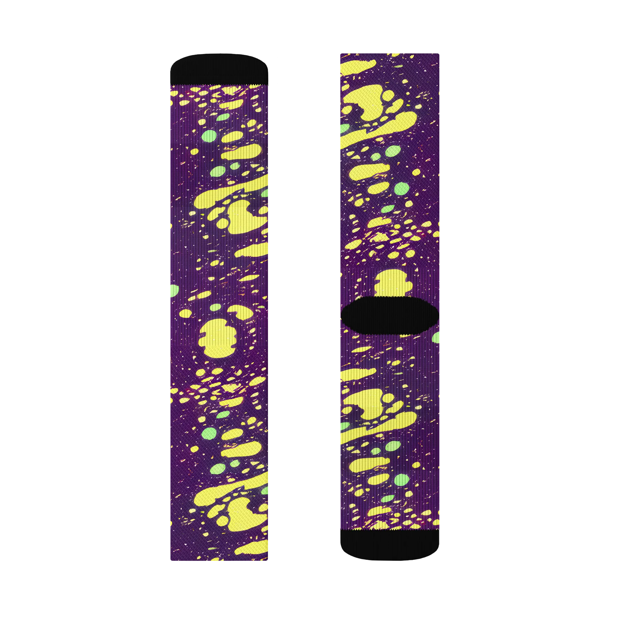 Electric Splatter on Socks — Left Sock