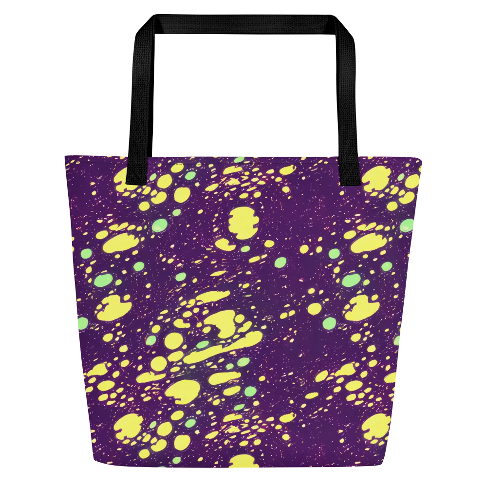 Electric Splatter on Large Tote Bag W/ Pocket — Front