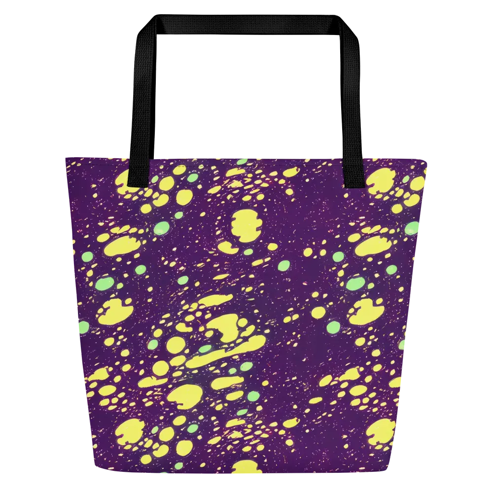 Electric Splatter on Large Tote Bag W/ Pocket — Front
