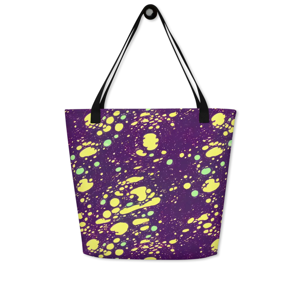 Electric Splatter on Large Tote Bag W/ Pocket — Front
