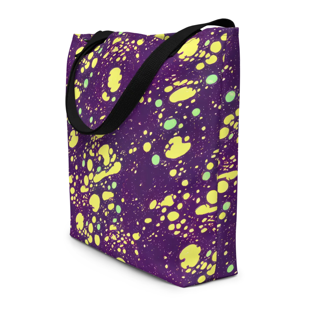 Electric Splatter on Large Tote Bag W/ Pocket — Front