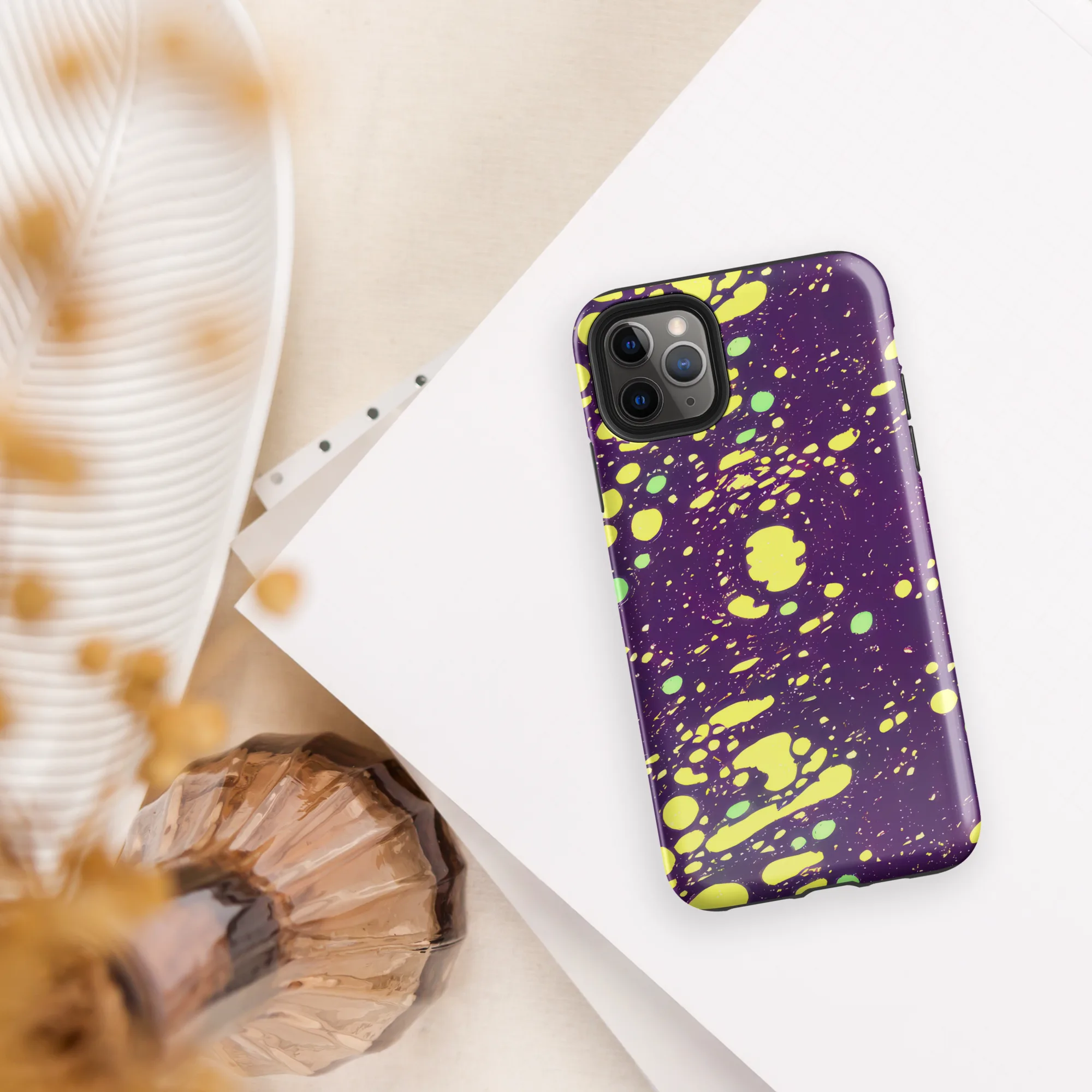 Electric Splatter on Tough Case for iPhone® — Front