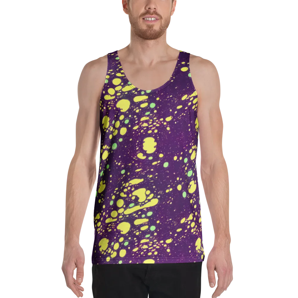Electric Splatter on Men's Tank Top — Front
