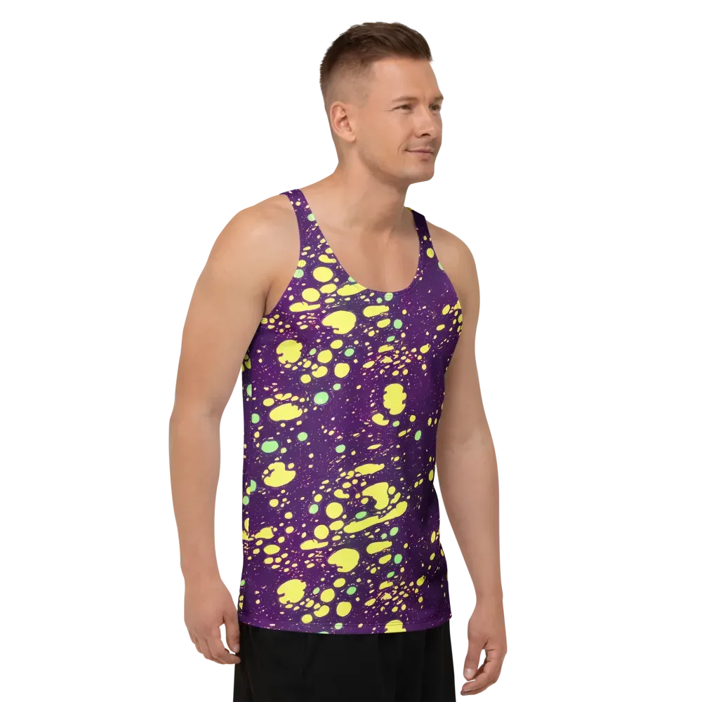 Electric Splatter on Men's Tank Top — Right Front