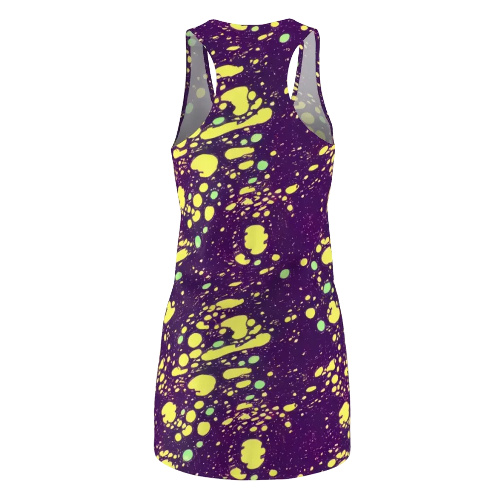 Electric Splatter on Racerback Dress — Back