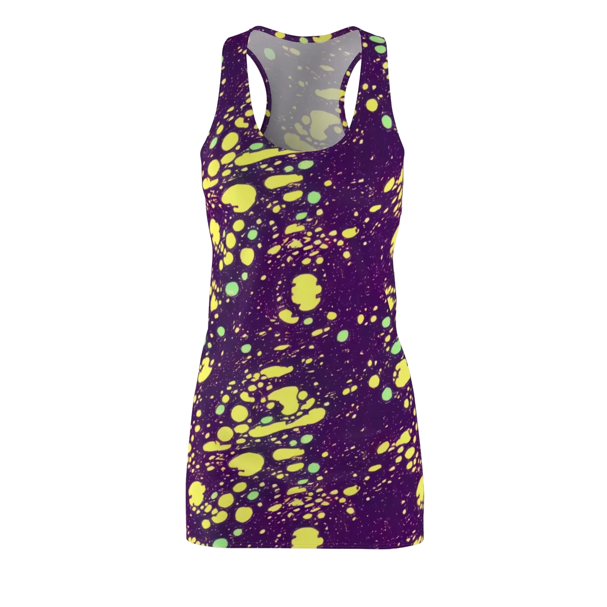 Electric Splatter on Racerback Dress — Front