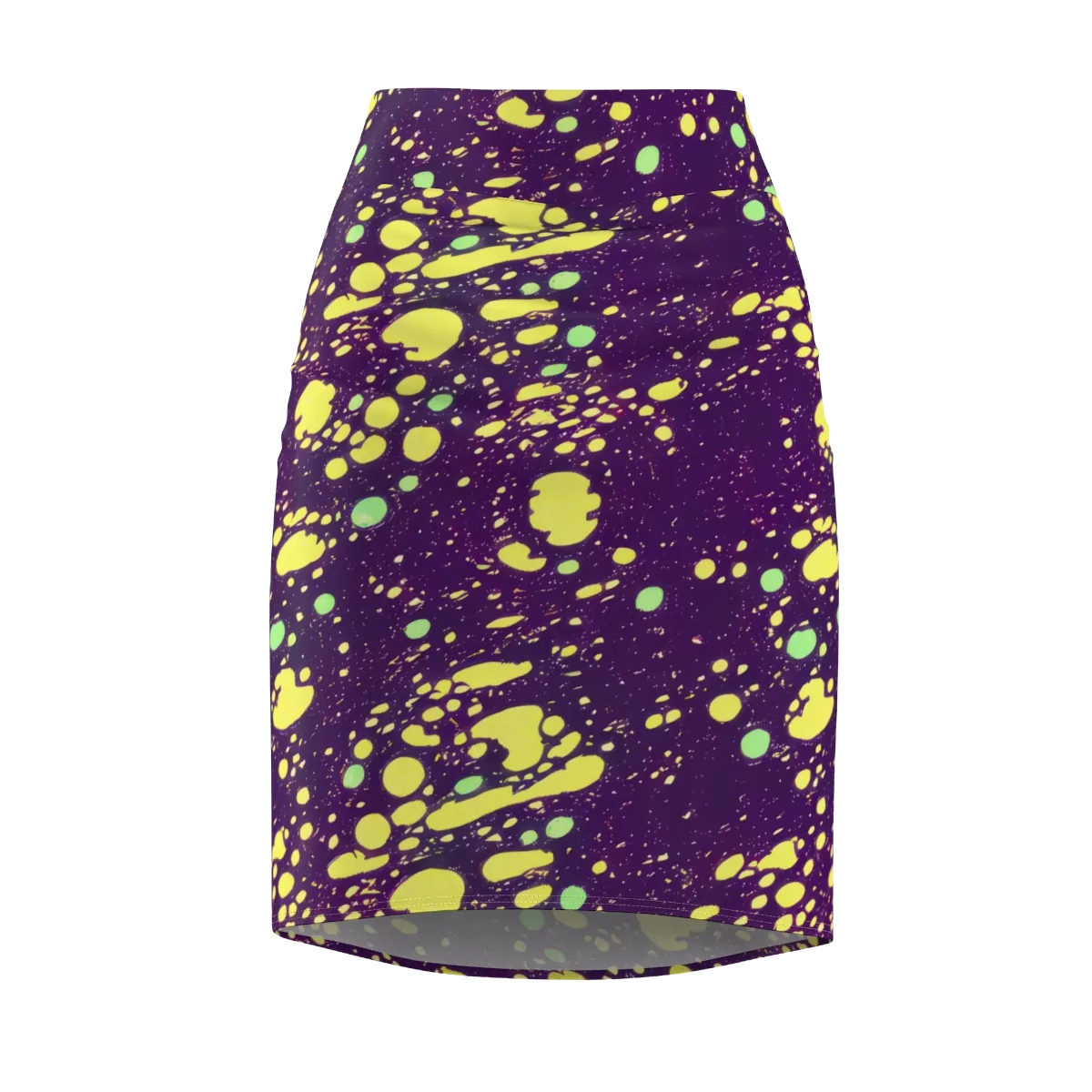Electric Splatter on Pencil Skirt — Front