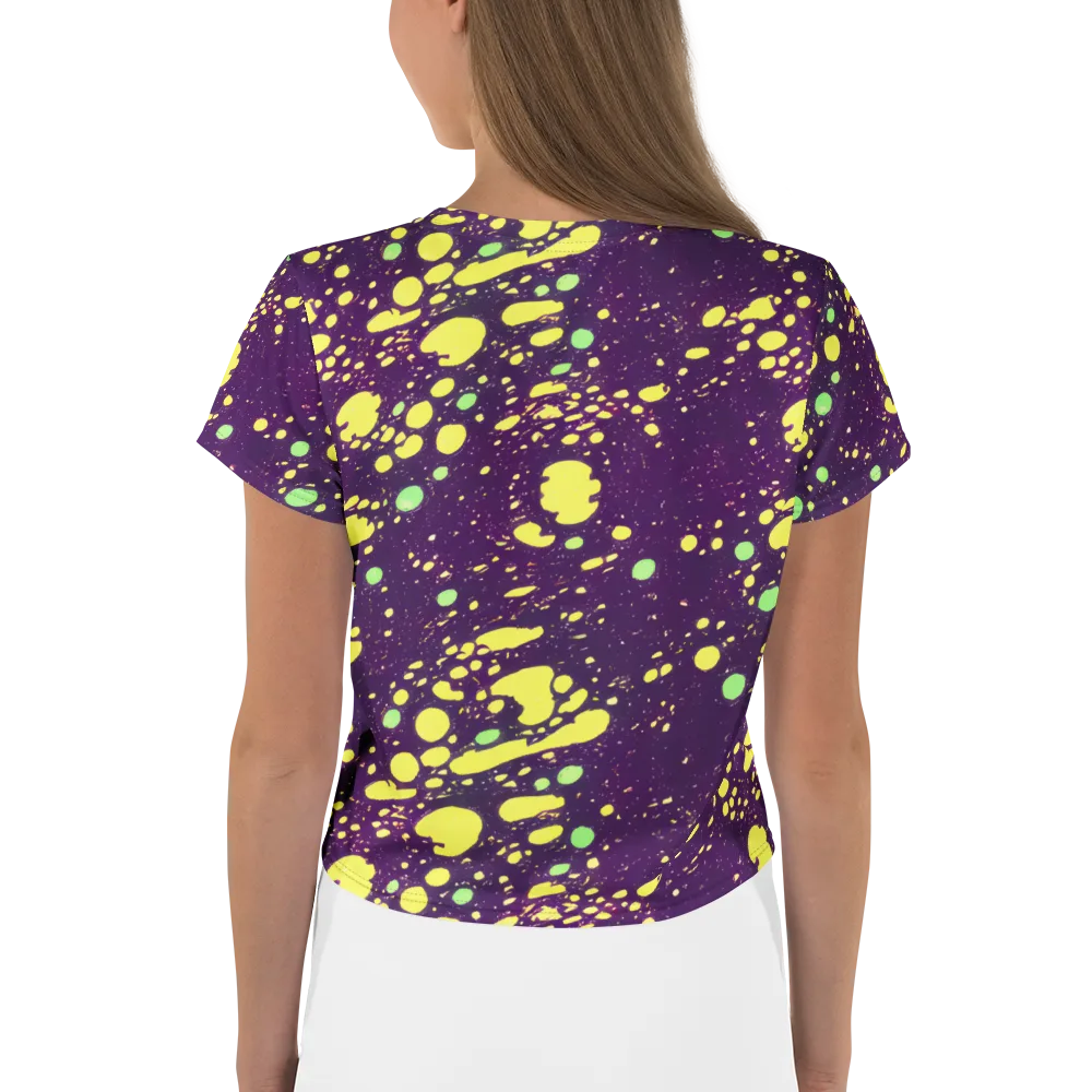 Electric Splatter on Crop Tee — Back