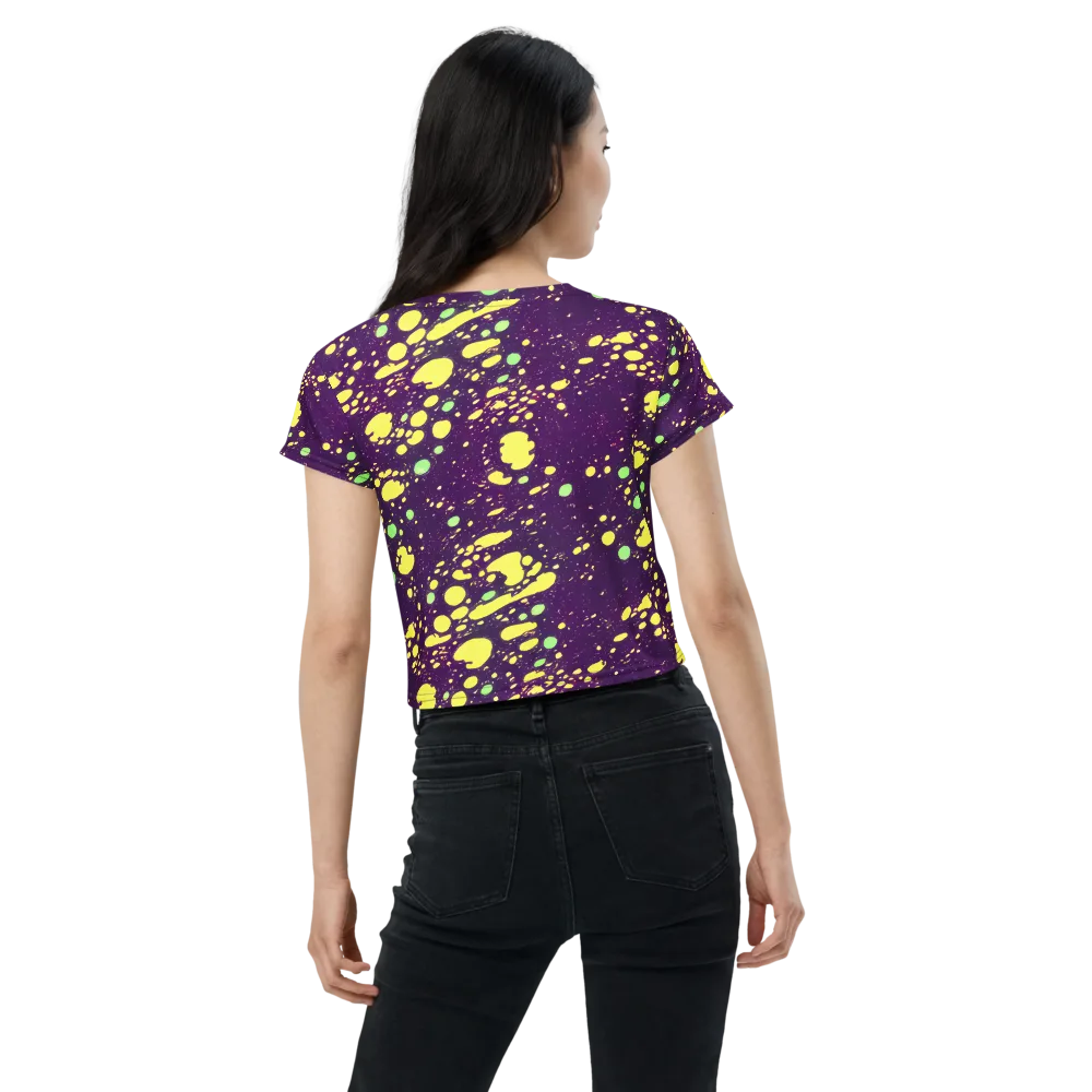 Electric Splatter on Crop Tee — Back