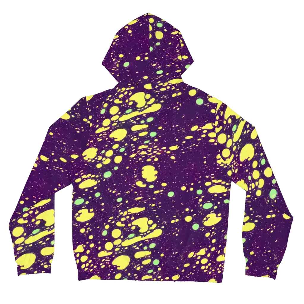 Electric Splatter on Women's Full-Zip Hoodie — Back