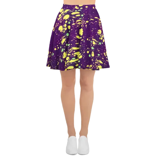 Electric Splatter on a Skater Skirt