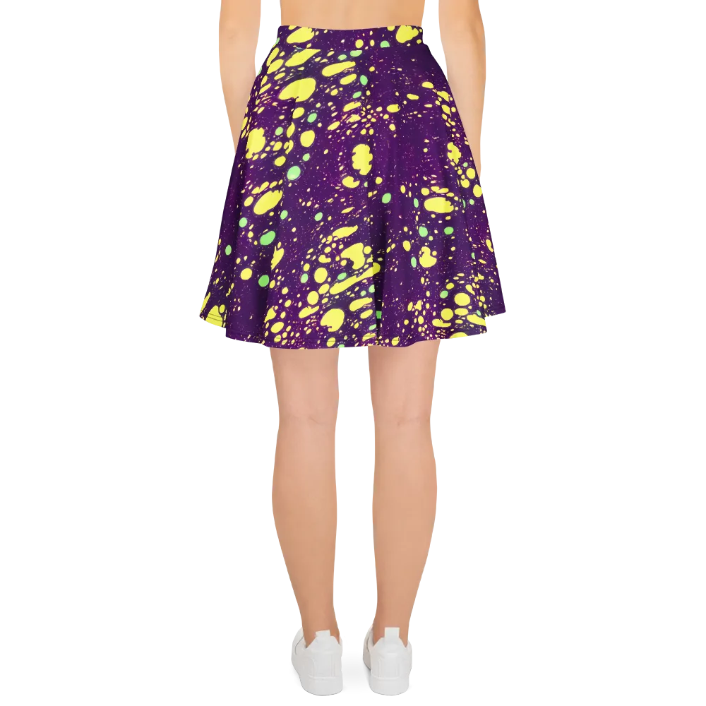 Electric Splatter on Skater Skirt — Back
