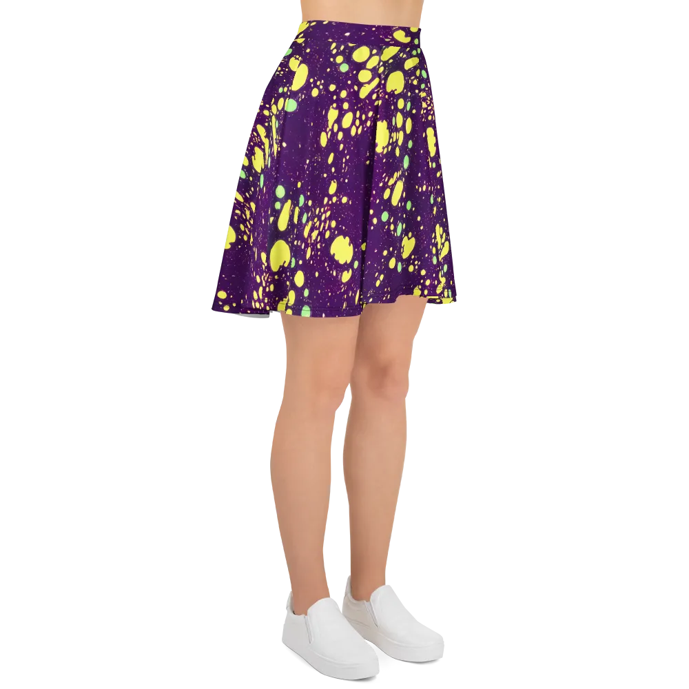 Electric Splatter on Skater Skirt — Right