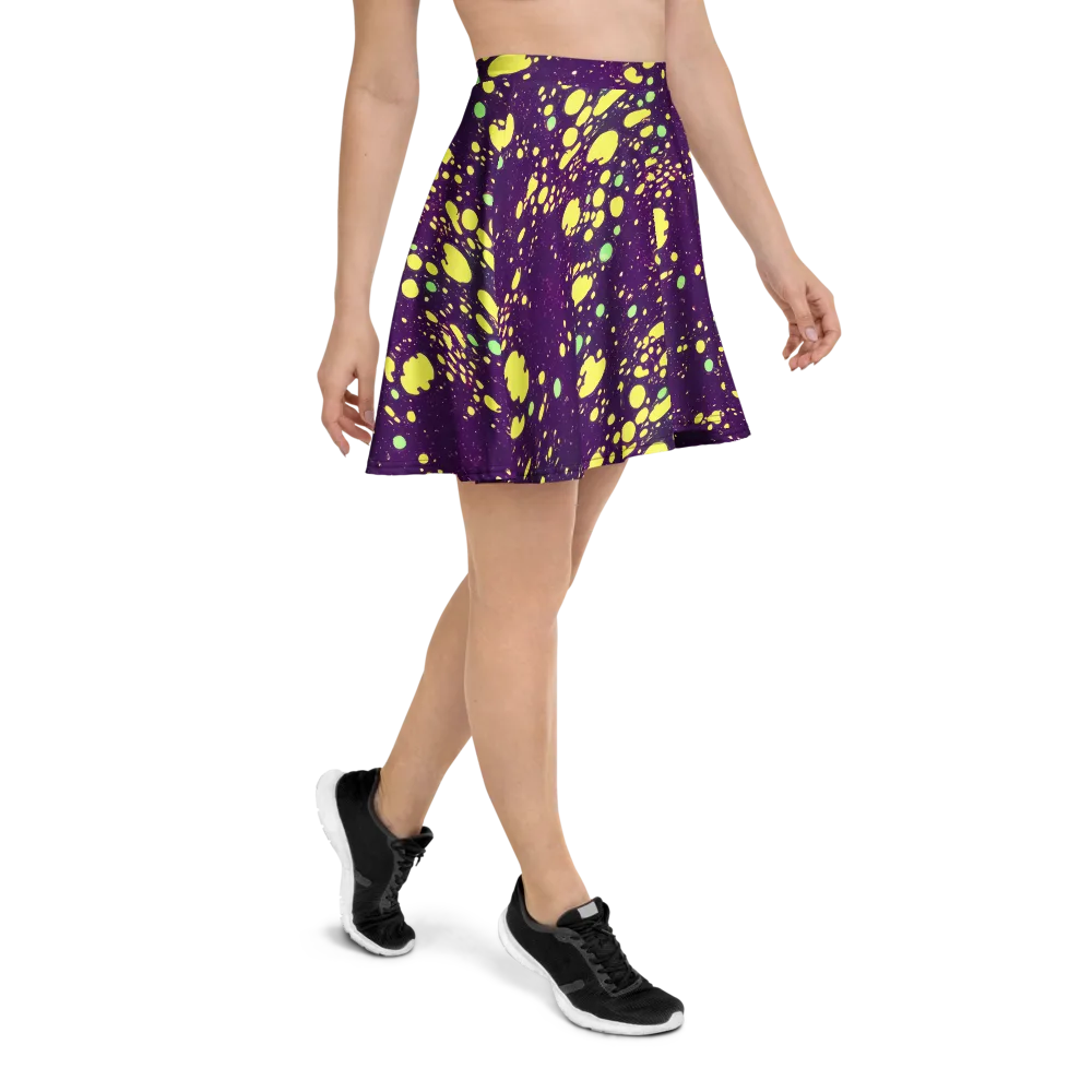 Electric Splatter on Skater Skirt — Right