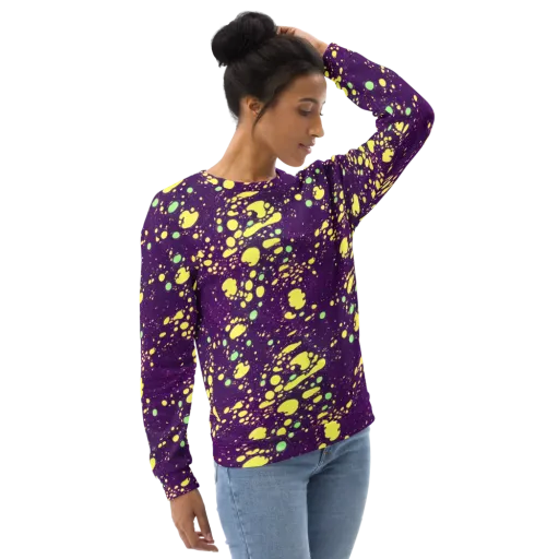 Electric Splatter on a Sweatshirt