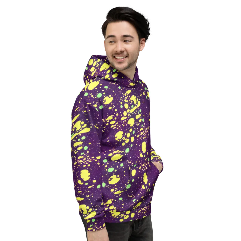 Electric Splatter on Hoodie — Right