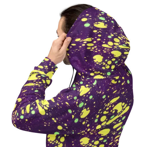 Electric Splatter on a Hoodie