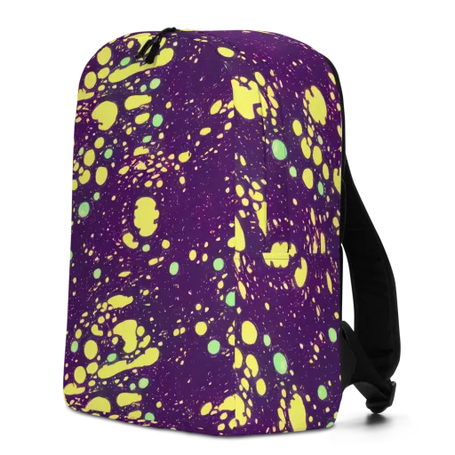 Electric Splatter on a Minimalist Backpack
