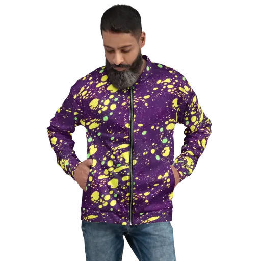 Electric Splatter on a Bomber Jacket