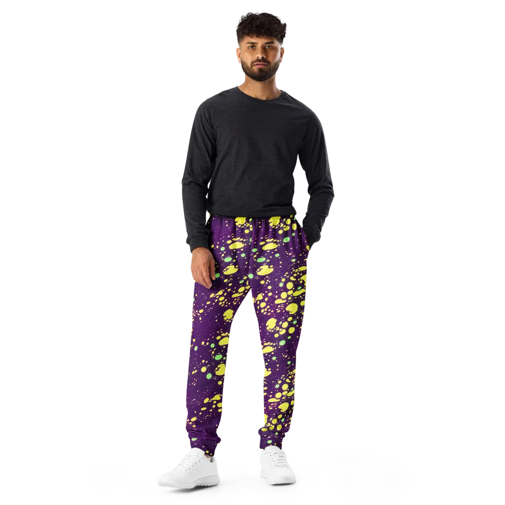 Electric Splatter on Men's Joggers — Front