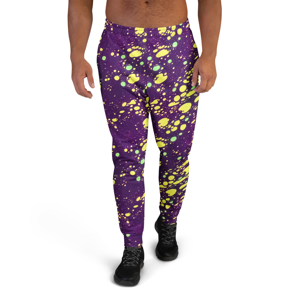 Electric Splatter on Men's Joggers — Front