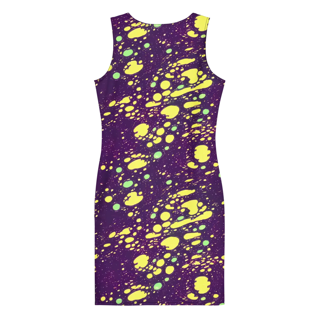 Electric Splatter on Bodycon Dress — Back