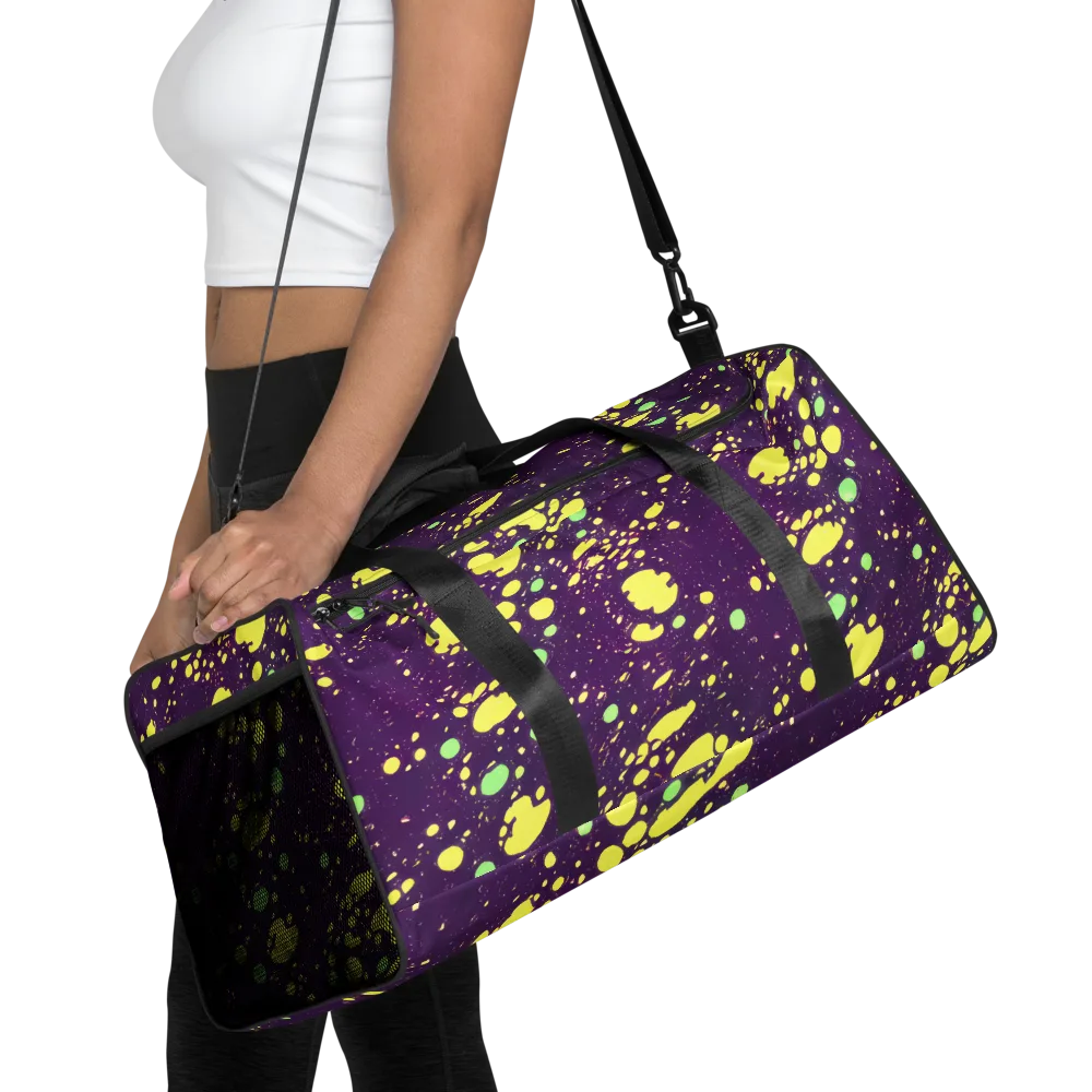 Electric Splatter on Duffle Bag — Front
